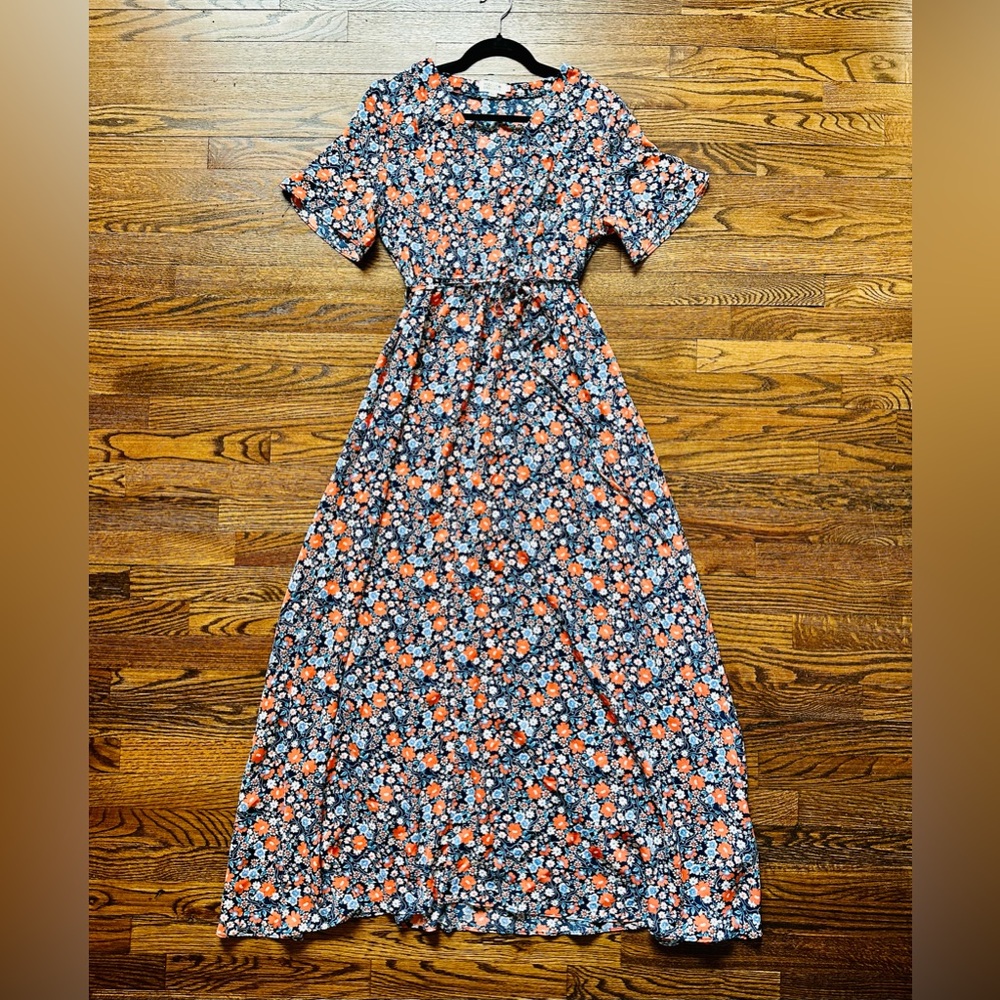 ModCloth Molly Bracken Floral Blue Maxi Dress L NWOT